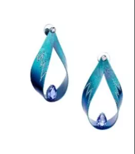 PR JEWELLERS - Ocean Blue Teardrop Earrings in Ambala City in AMBALA CITY
