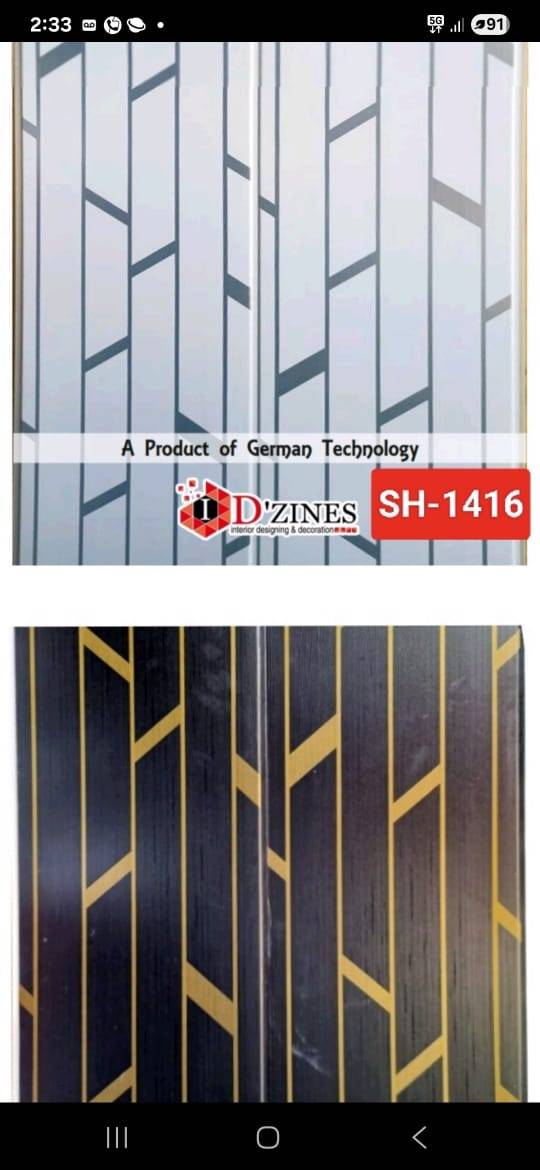 Stylish Super Heavy Slim PVC Wall Panel designed for modern interiors, available at ZAR SPACE INTERIORS in Raebareli, showcas - Image 1