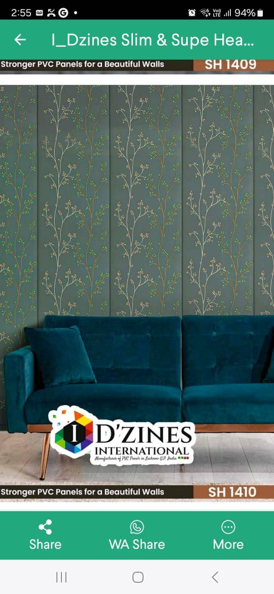 Stylish Super Heavy Slim PVC Wall Panel designed for modern interiors, available at ZAR SPACE INTERIORS in Raebareli, showcas - Image 3