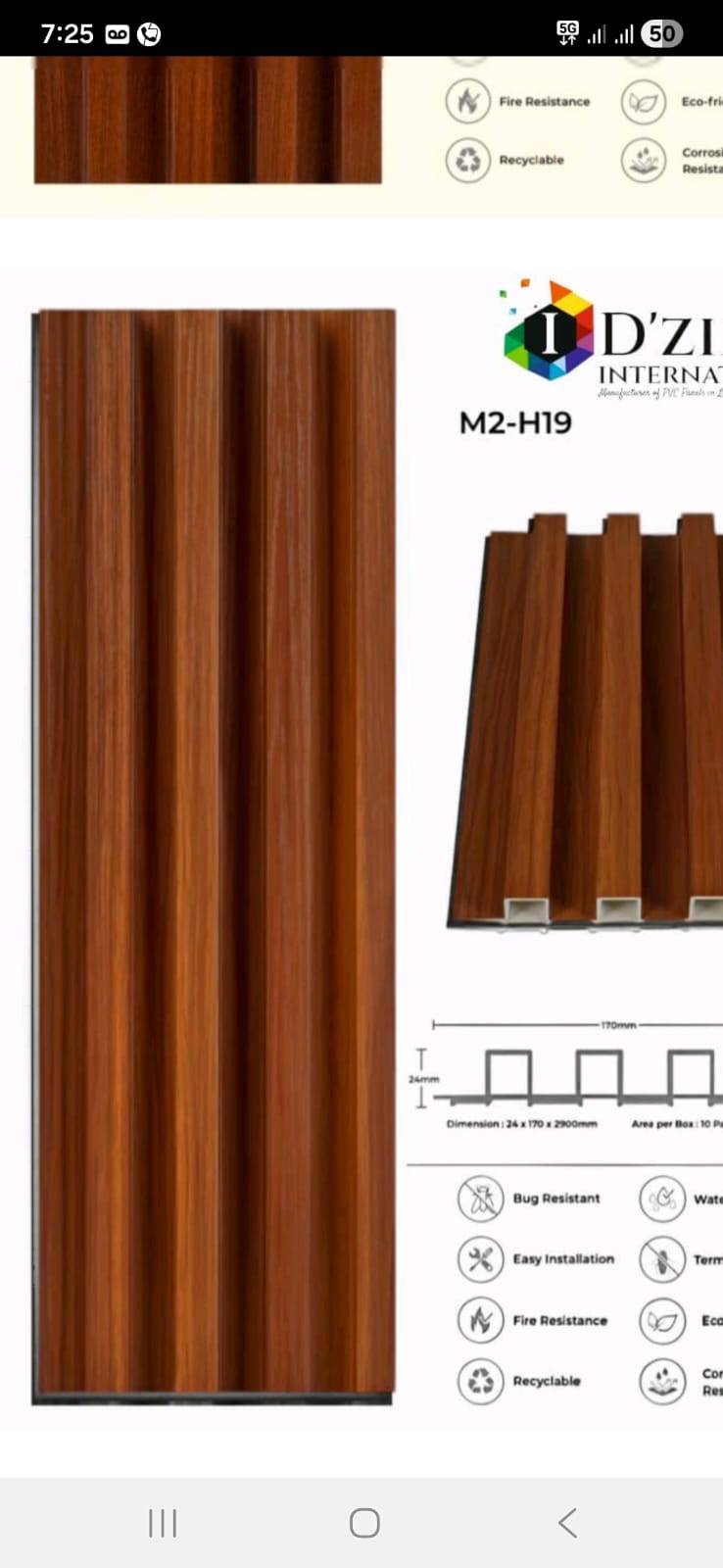 WPC Louvers Panel showcasing a sleek design, ideal for enhancing privacy in homes and gardens, perfect for indoor and outdoor - Image 4