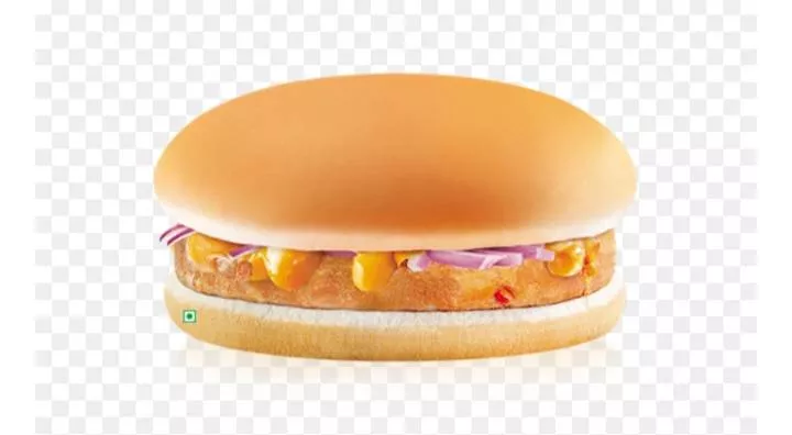Alo Tikki Burger with crispy golden patty, fresh veggies, and sauces served at FOUR 10 CAFE in BHAWANIGARH.