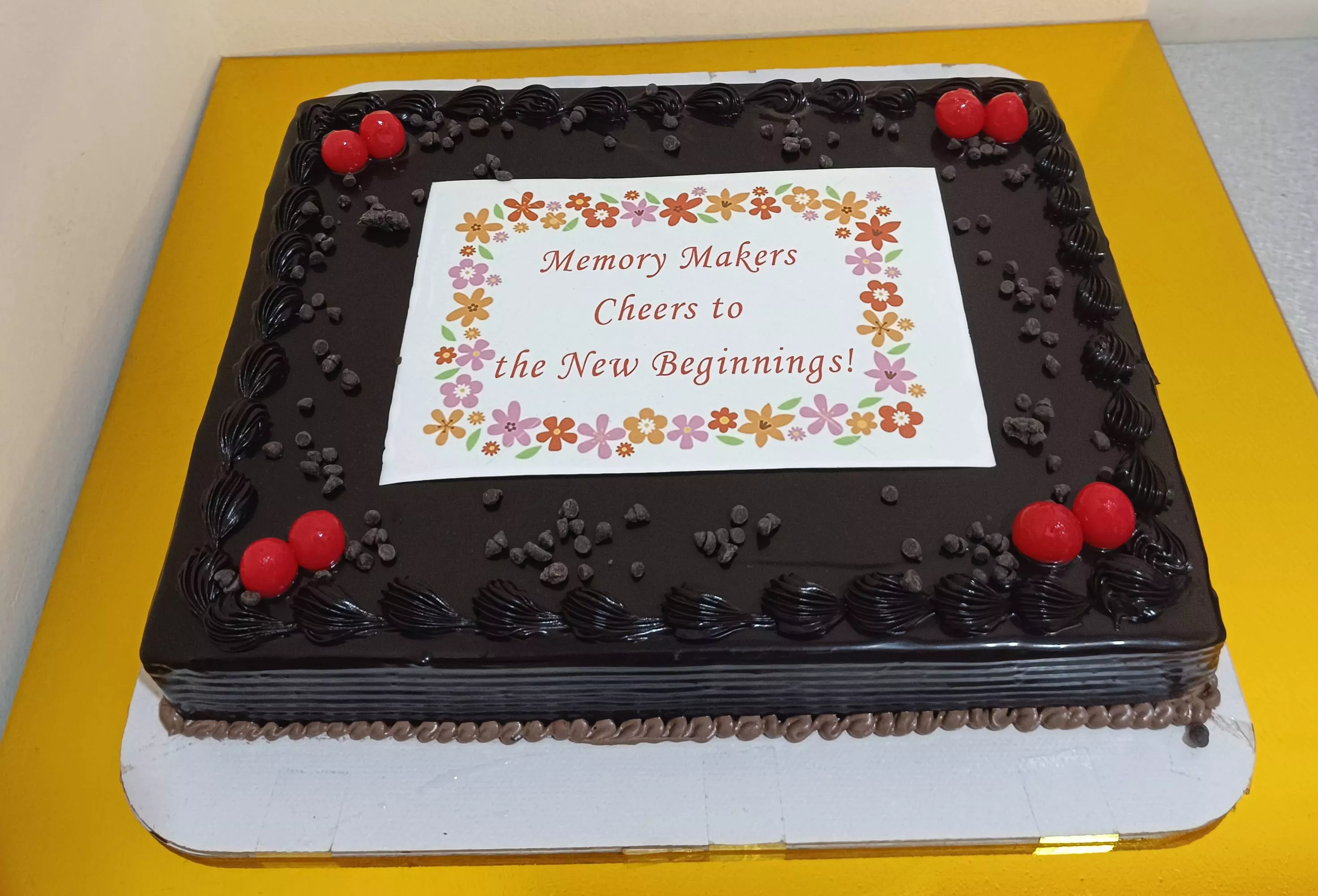 VARNIKA PATISSERIE - New Beginnings Chocolate Celebration Cake in Bangalore in BANGALORE