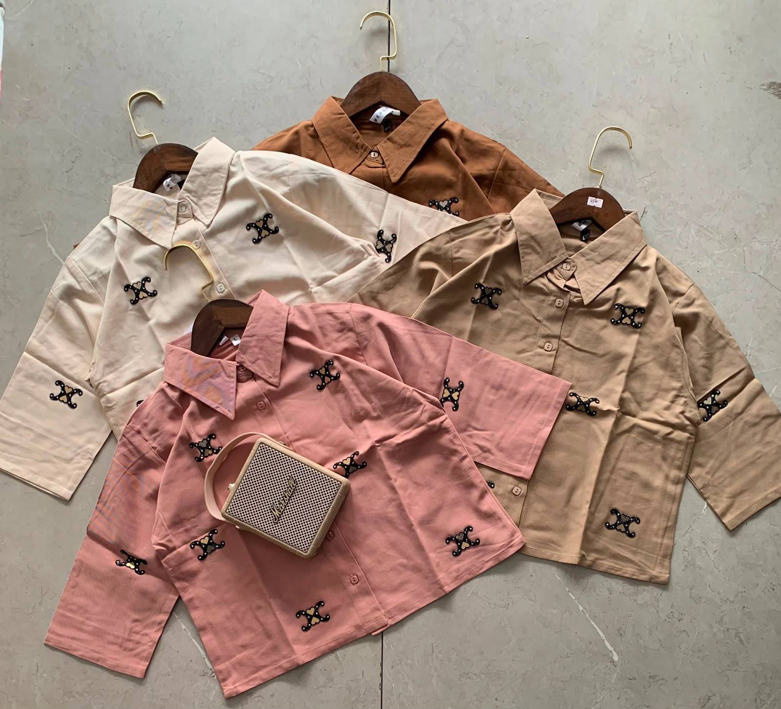 Chic women's embroidered casual shirt with unique designs from Kritika Fashion in Kharar, showcasing vibrant colors and detai