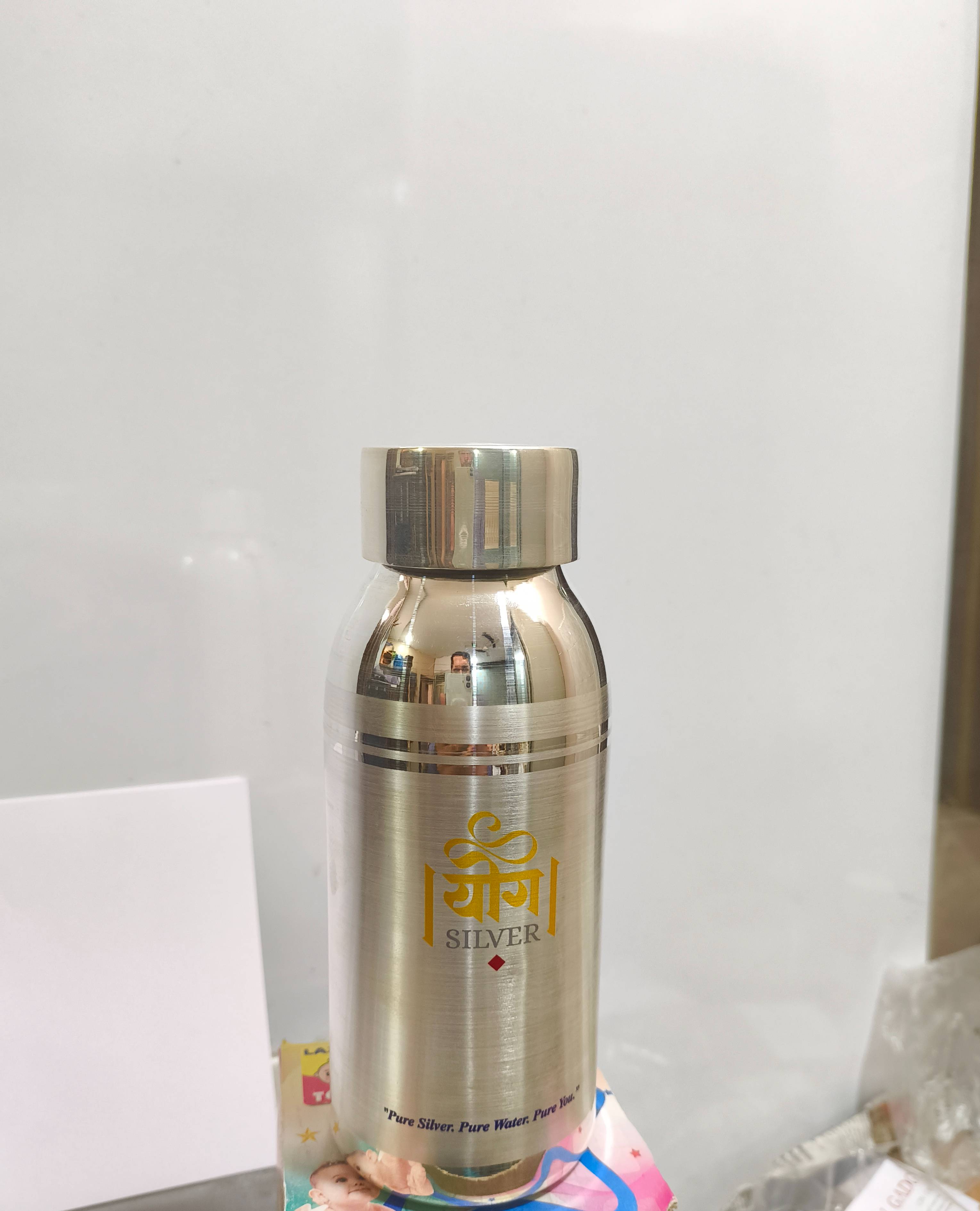 Elegant Silver Bottle crafted from pure silver in Pune, showcasing intricate design