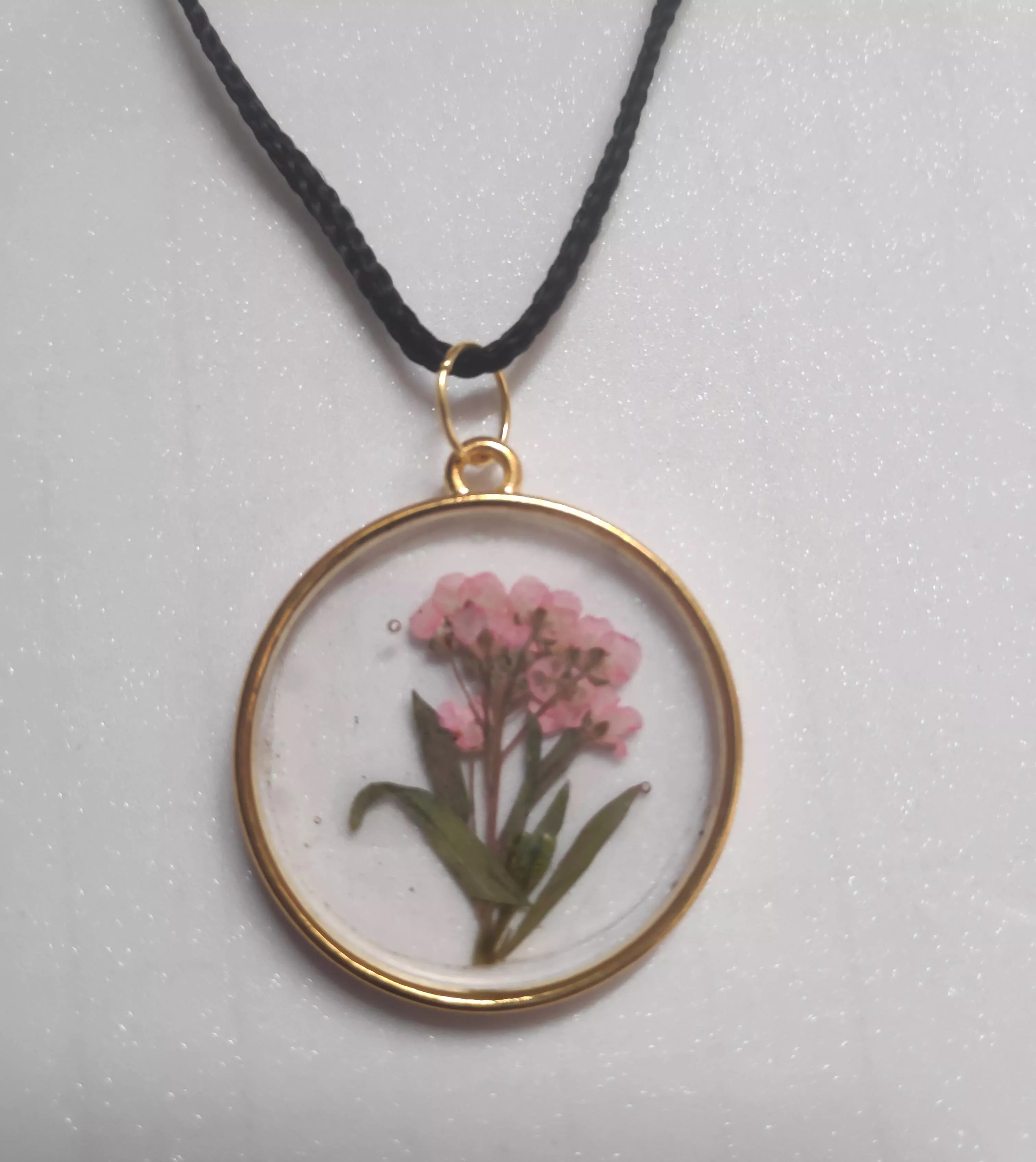 Elegant necklace featuring real pressed flowers in Bengaluru