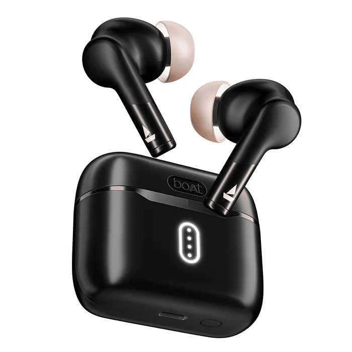 boAt AirDopes 148 GEN2 earbuds resting on a surface in Baripada