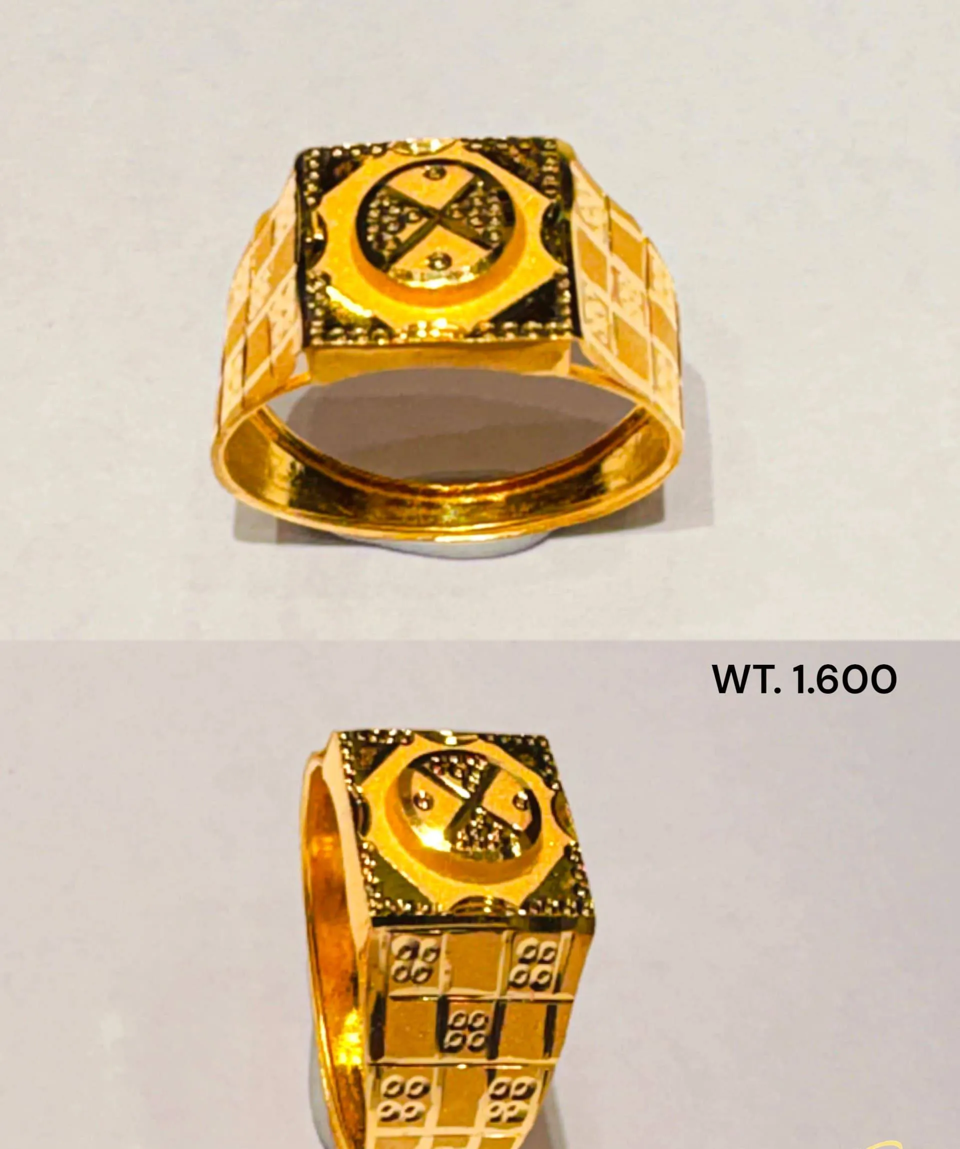 Elegant Gold-Plated Geometric Ring showcasing modern design in GYANPUR