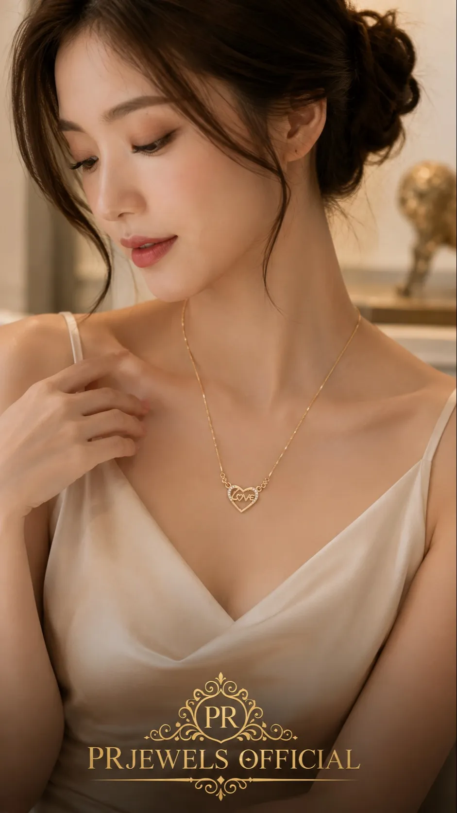 PRAVIN KUMAR - Love Heart Pendant Necklace in HATHRAS