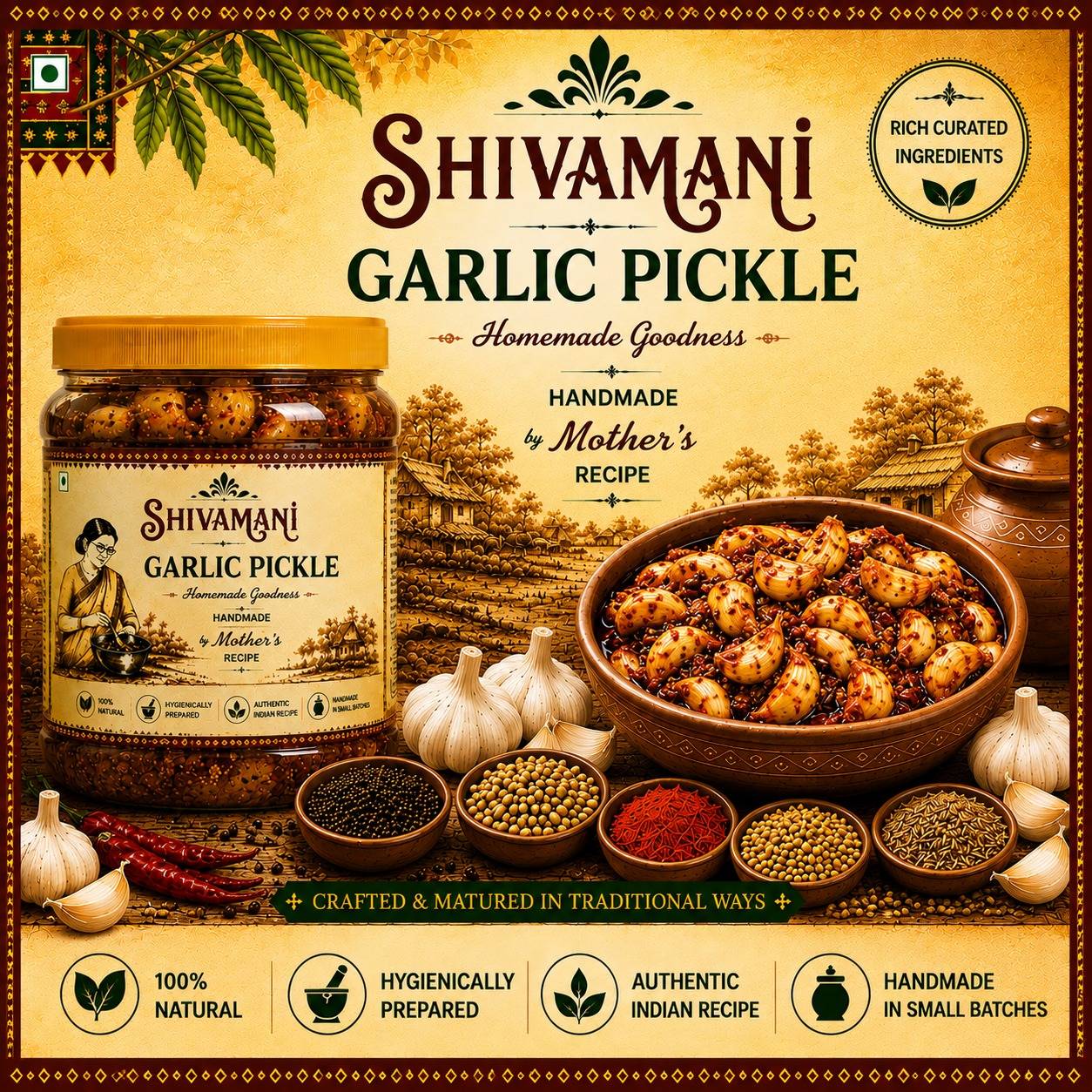 SHIVAMANI LADDU BHANDAR - Garlic Pickle in SIMROL