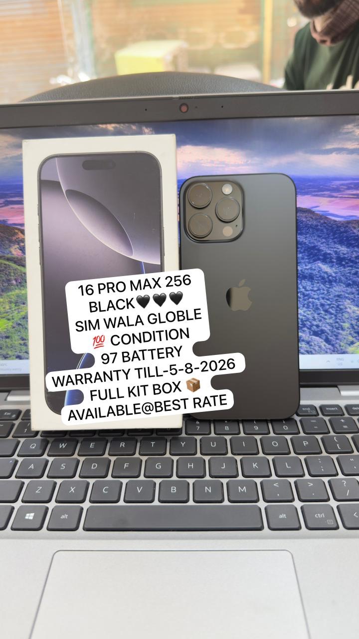 iPhone 16 Pro Max 256GB in black available in Bharuch