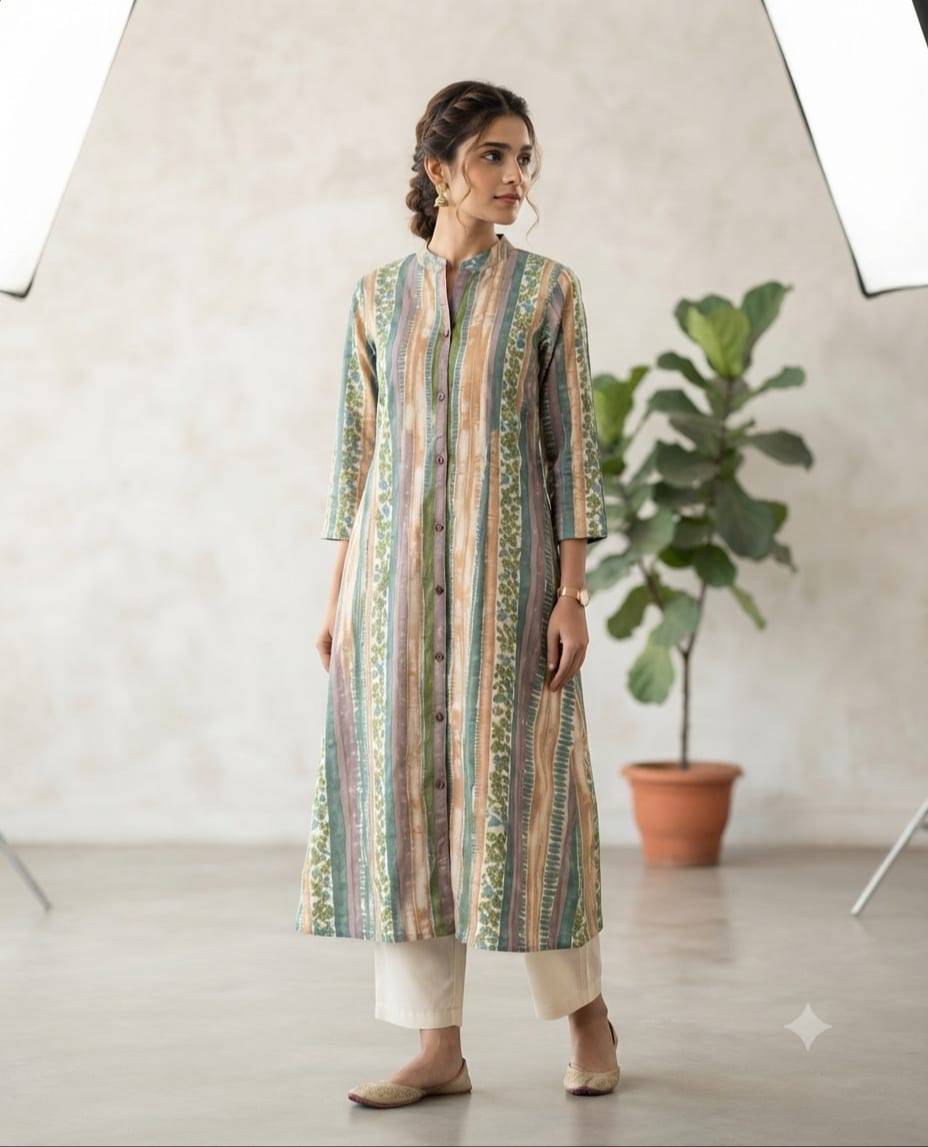 SAR ENTERPRISES - Elegant Striped Kurti in BHIWADI