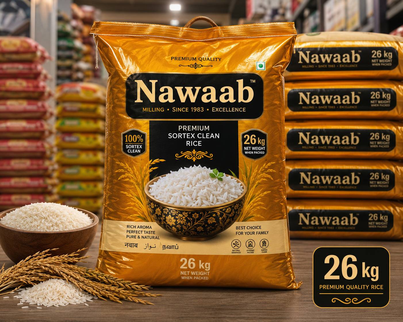  Nawaab Quality Ponni Rice SRI AMMAN TRADERS SRI AMMAN ARCHI  MANDI NO 5 JAI  COMPLEX PALANIYAPPAN NAGAR SEMPOTTAL PONNAMARAVATHI LANDMARK Near Indian Petrol Bunk