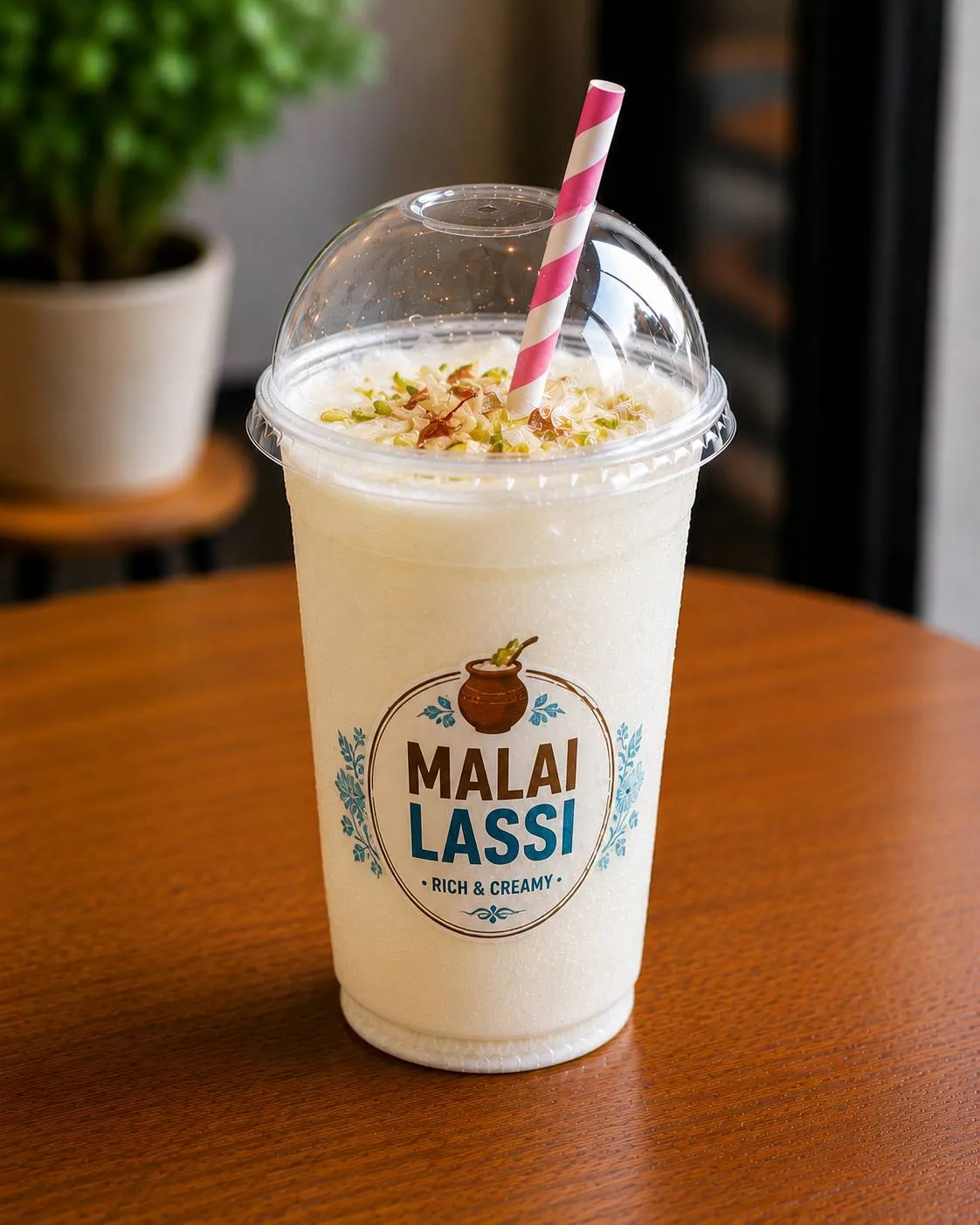 Creamy Malai Lassi served in a glass with a refreshing look | Kolkata