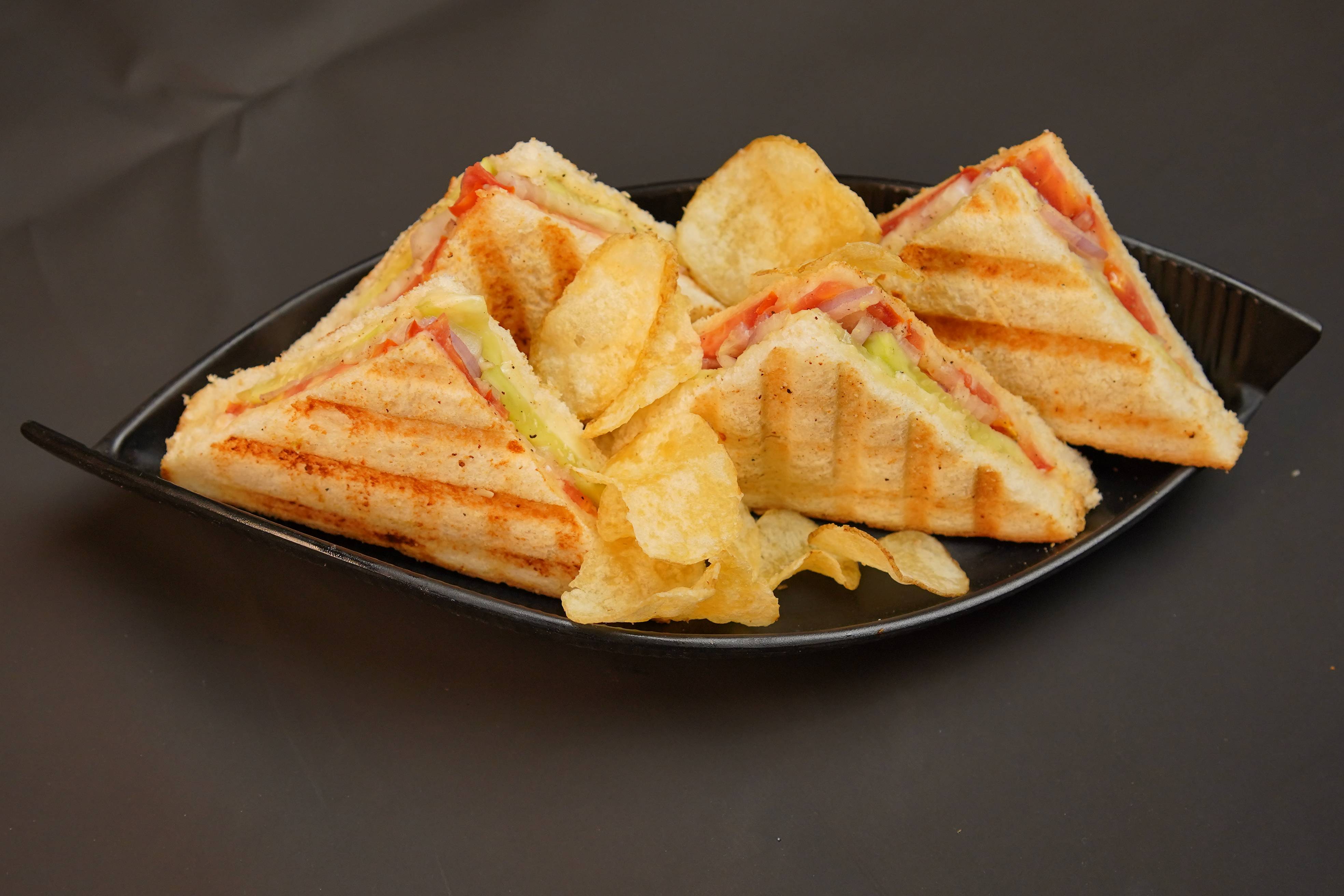 Vegetable Cheese Sandwich with fresh veggies and cheese in Kolkata