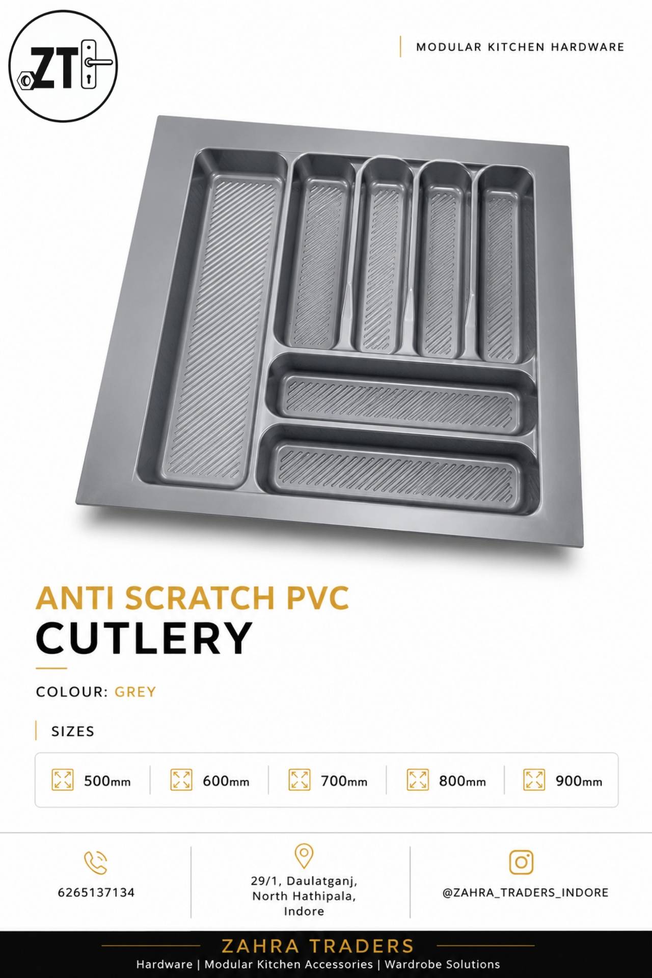 ZAHRA TRADERS - PVC Cutlery Tray in INDORE