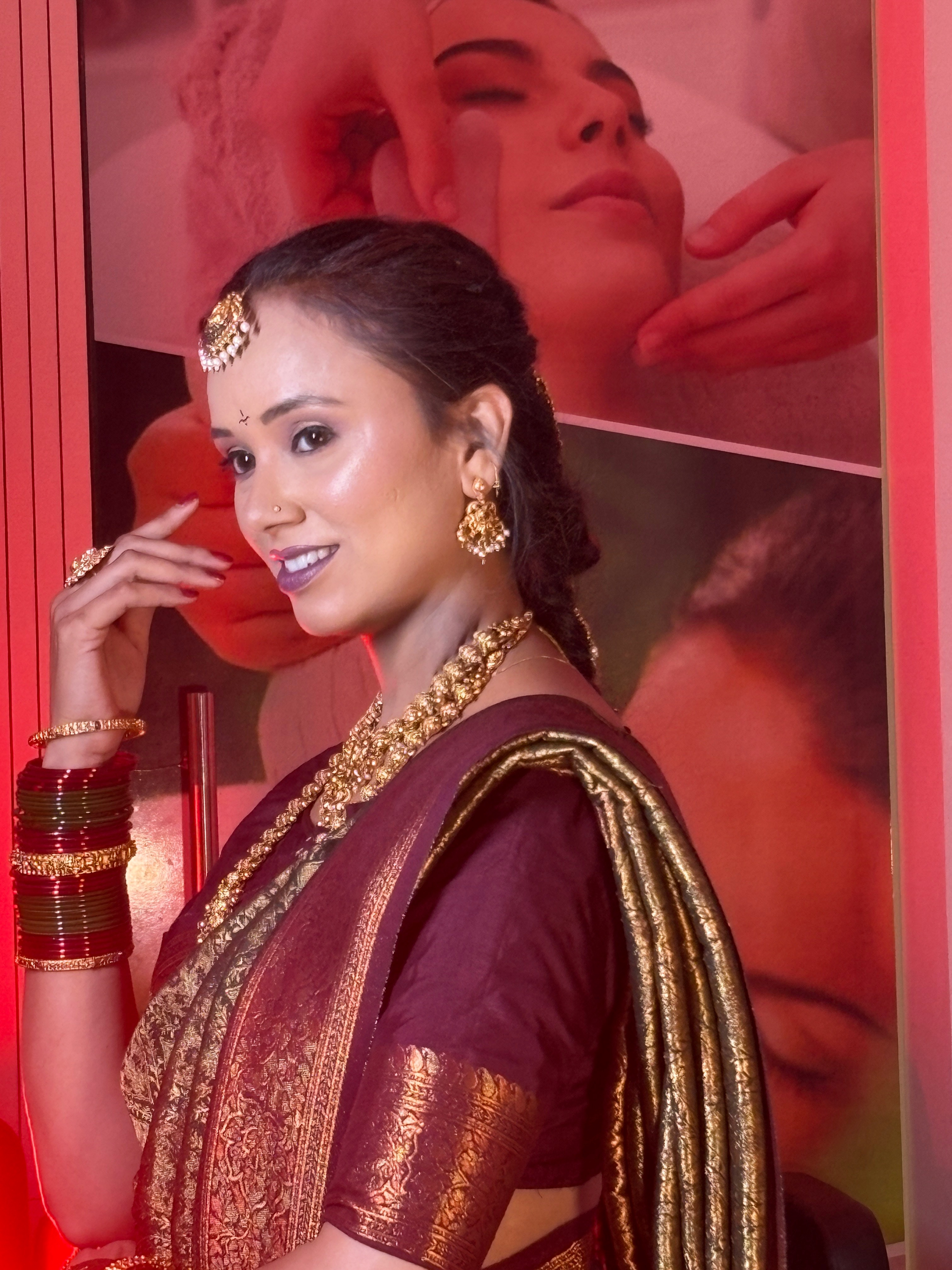 MANASVI NAILS AND MAKEUP STUDIO - South Indian Look in Ujjain