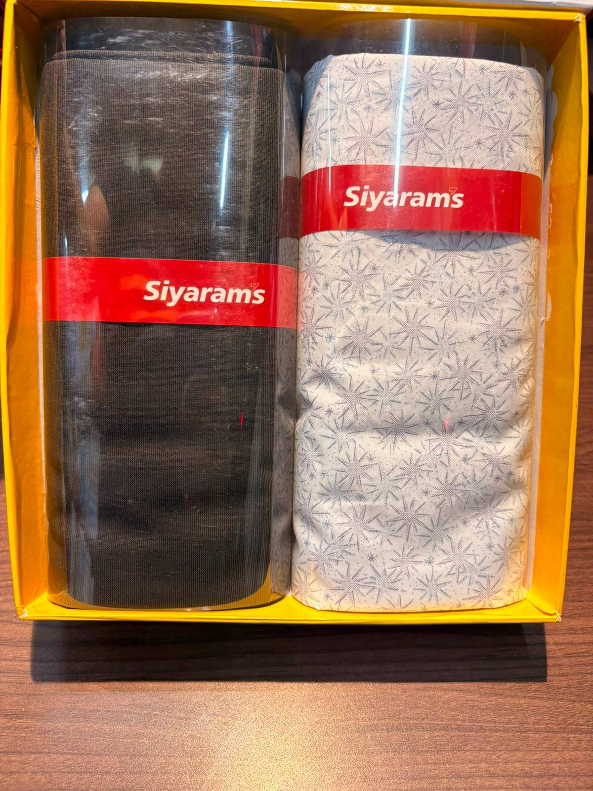 SIYARAM Elite Gift Pack featuring premium fabrics in NAI SARAK - Image 1
