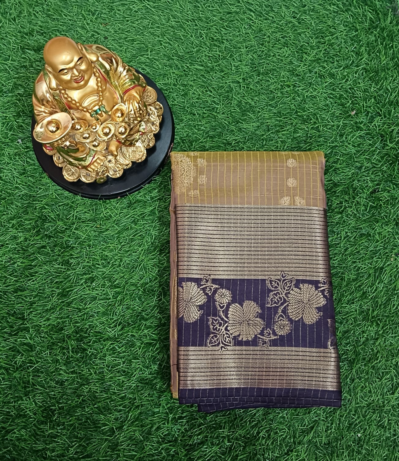 Checked Soft Silk Saree