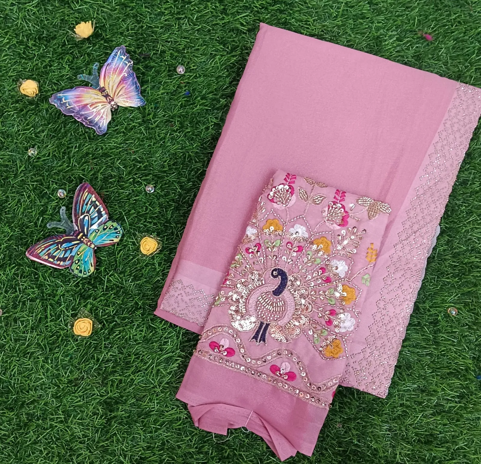 Glory Peacock Designer Saree