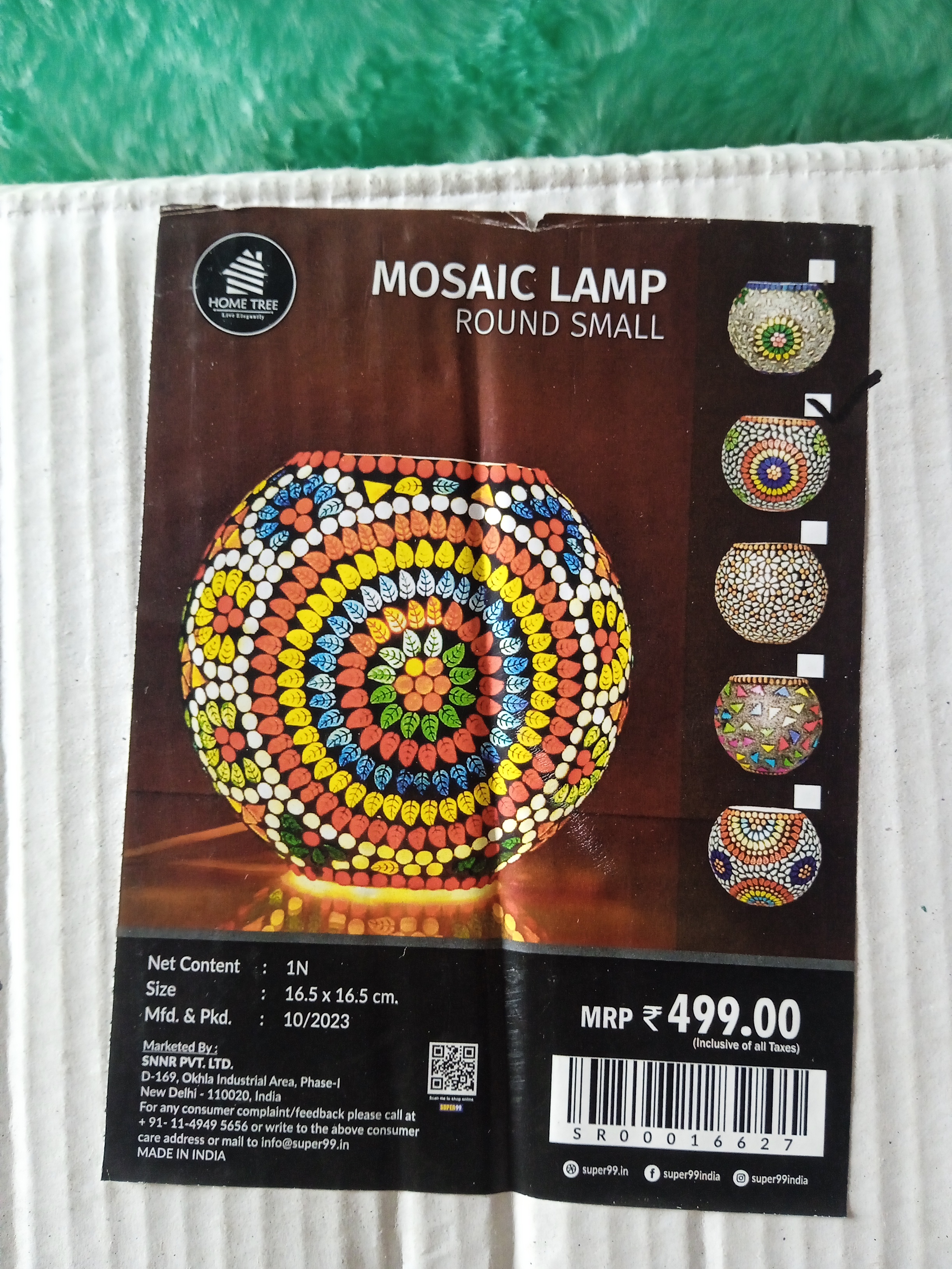 Colorful Mosaic Lamp Round Small Ambient Table Light from Super99 in GREATER NOIDA, featuring intricate mosaic patterns that 