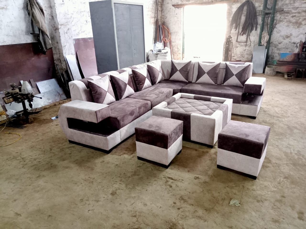 SHRI SHUBHAM TRADERS - L Seater Corner Sofa Set Seven Seater Comfort BANDA in BANDA