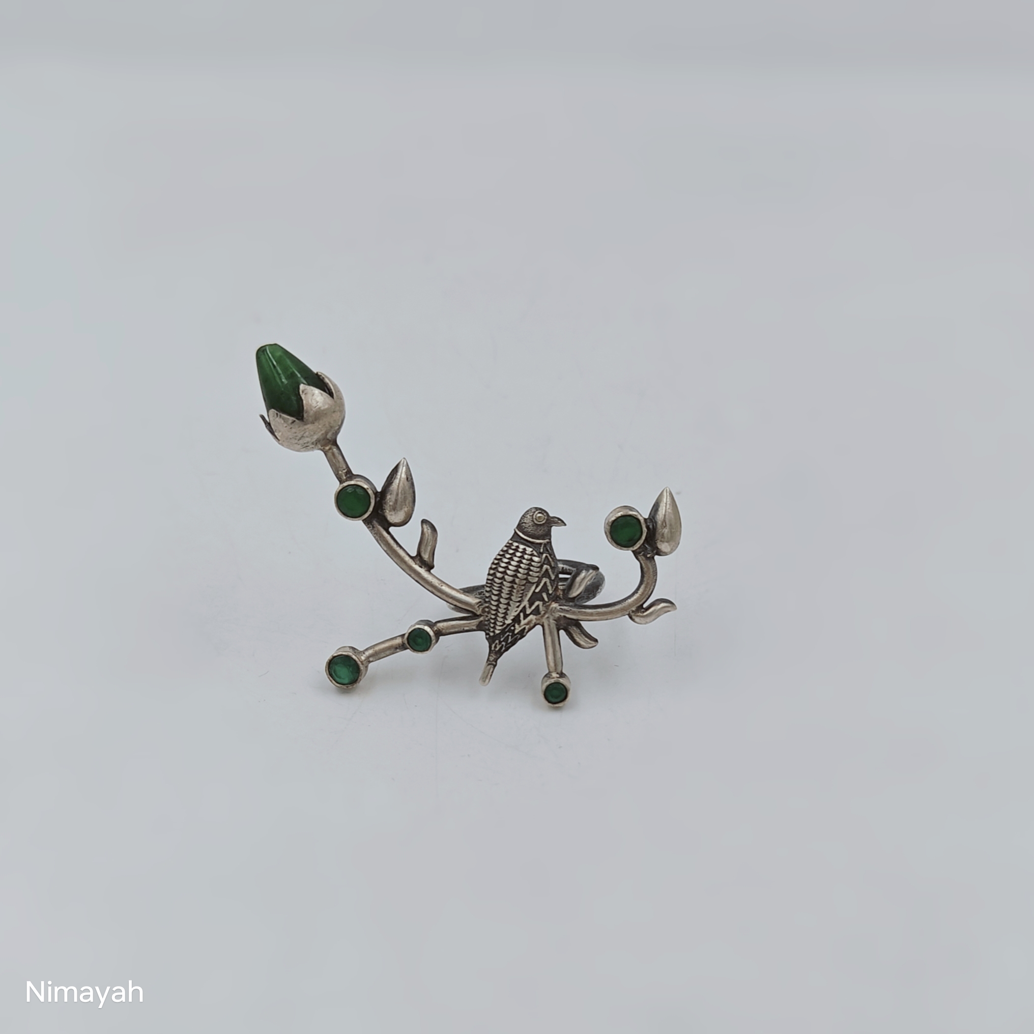 Wild Parrot Ring - Silver By Swarnkar