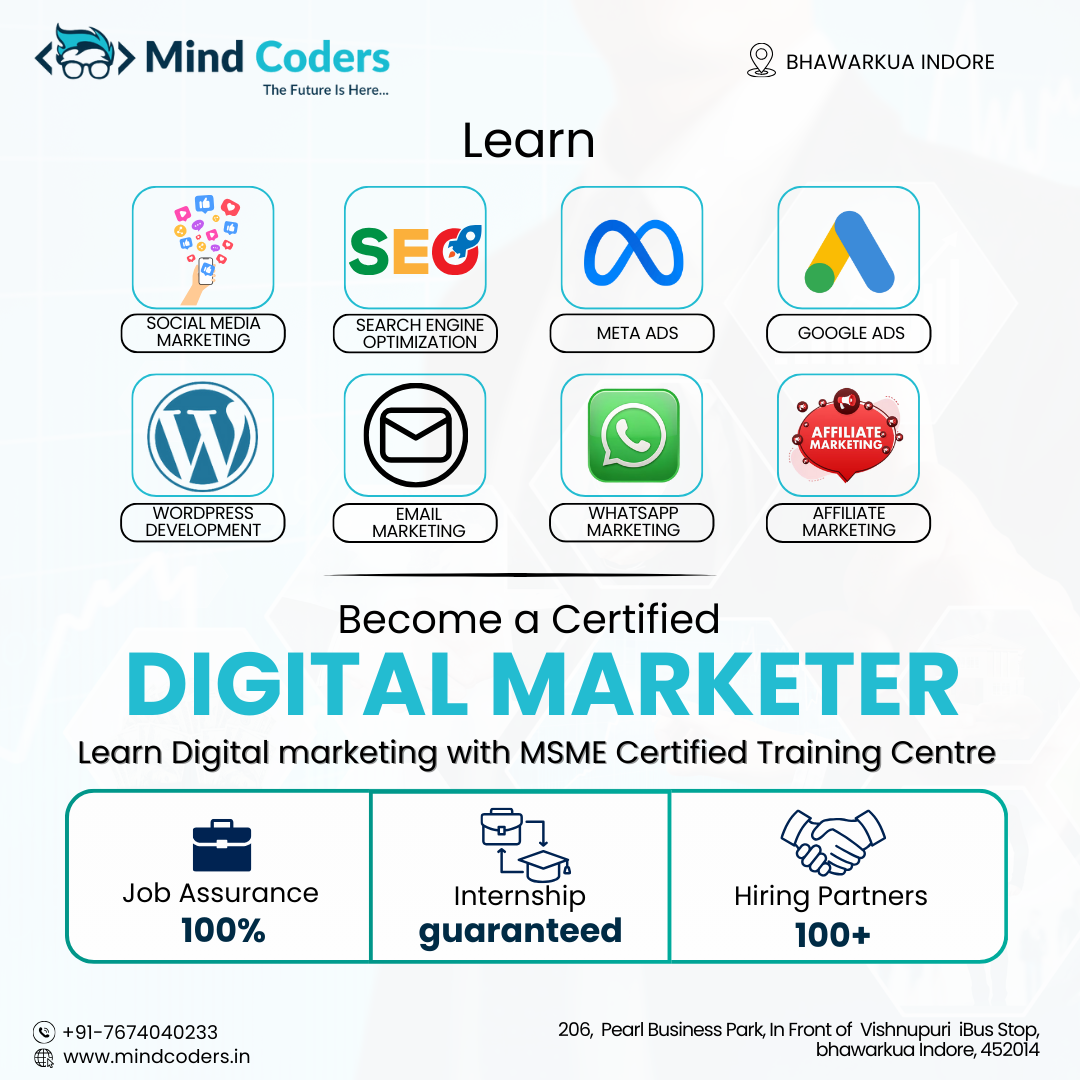 Digital marketing course at Mind Coders in Indore