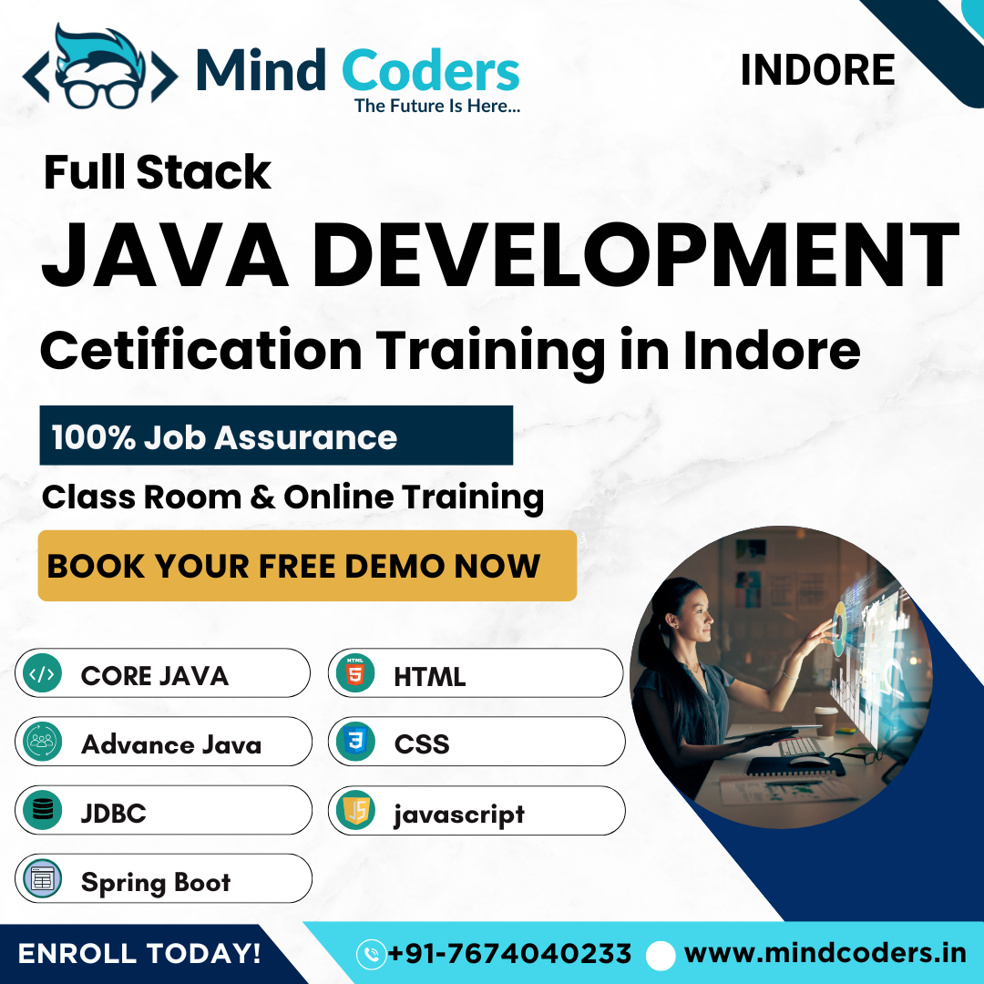 Java Full Stack Course materials and classroom in Indore