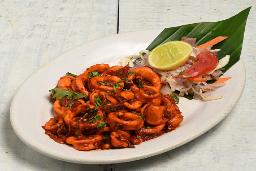  Calamari Masala Fry - SUSSEGADO SOUZA, Goa SUSSEGADO SOUZA Calangute - Anjuna Rd,Opposite Village Panchayat, Naika Vaddo, Calangute, Goa