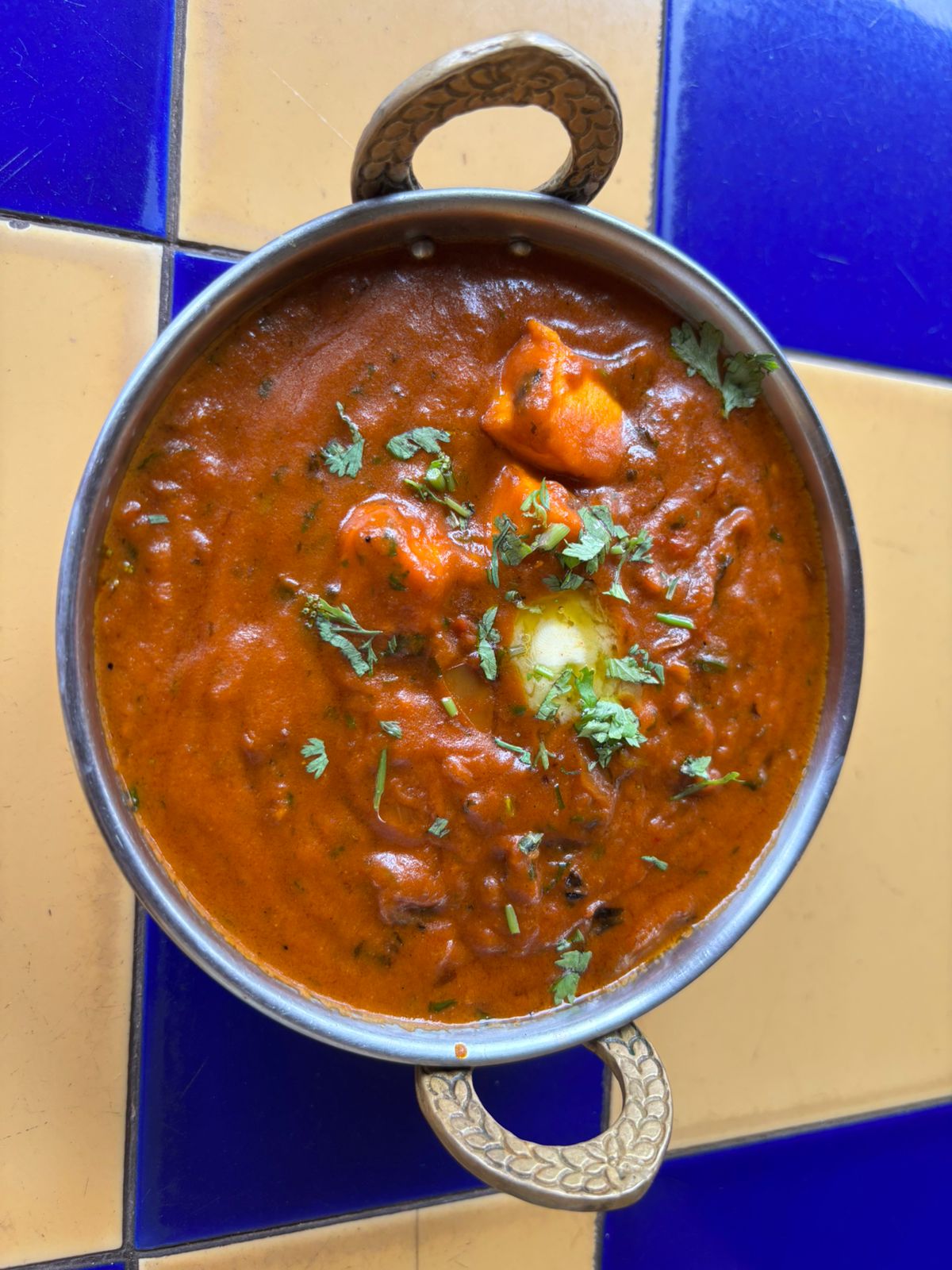 Delicious Paneer Butter Masala served at Sussegado Souza in Calangute, Goa