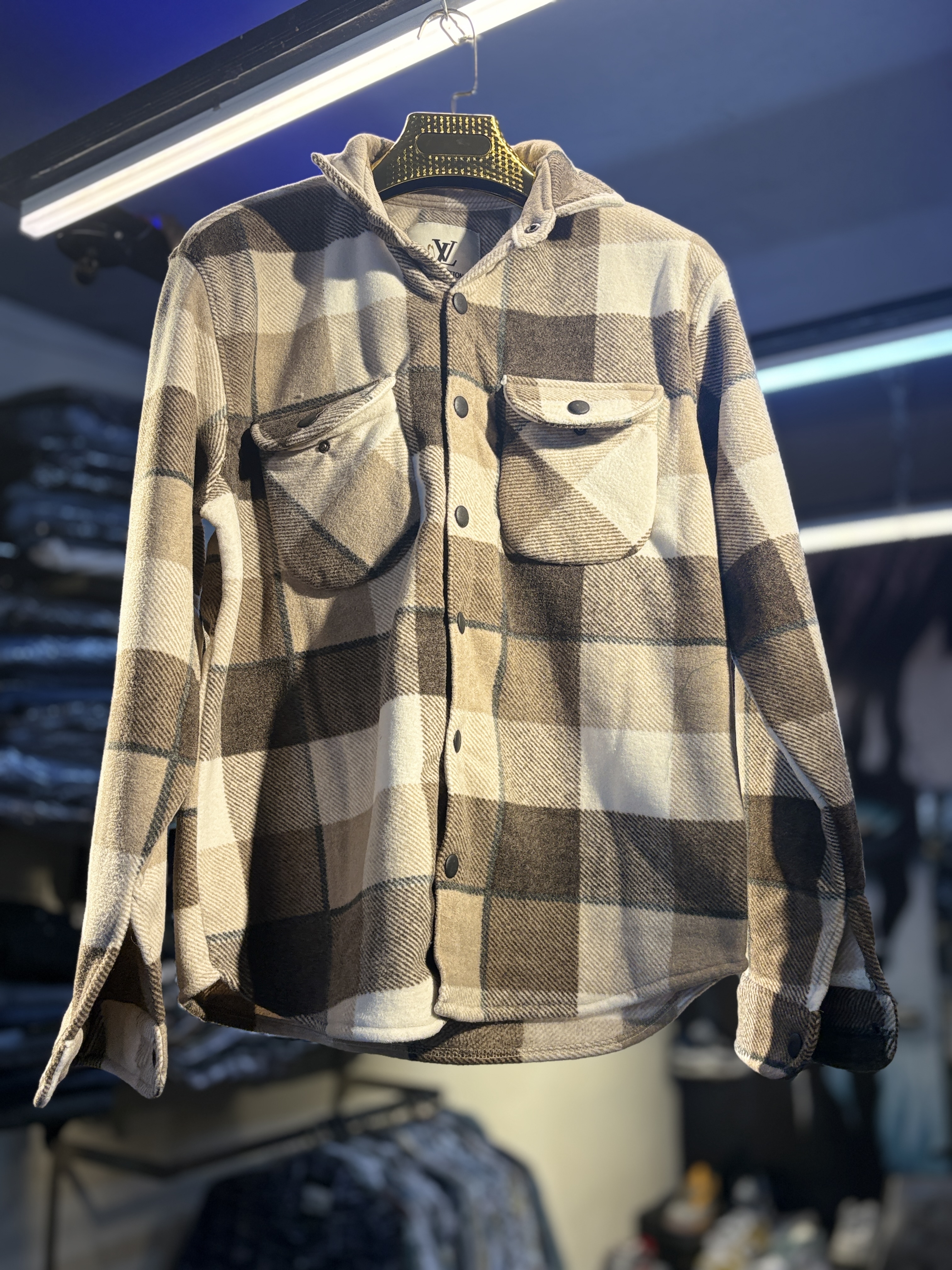  Plaid Shacket Cozy Layered Style Jacket Warzone Readymade Garments Lala Da Bagh Opposite Army Quater Jammu