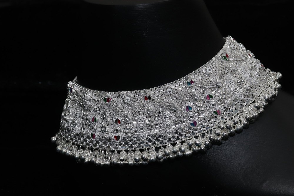 Sterling Silver Payal Adjustable Anklet