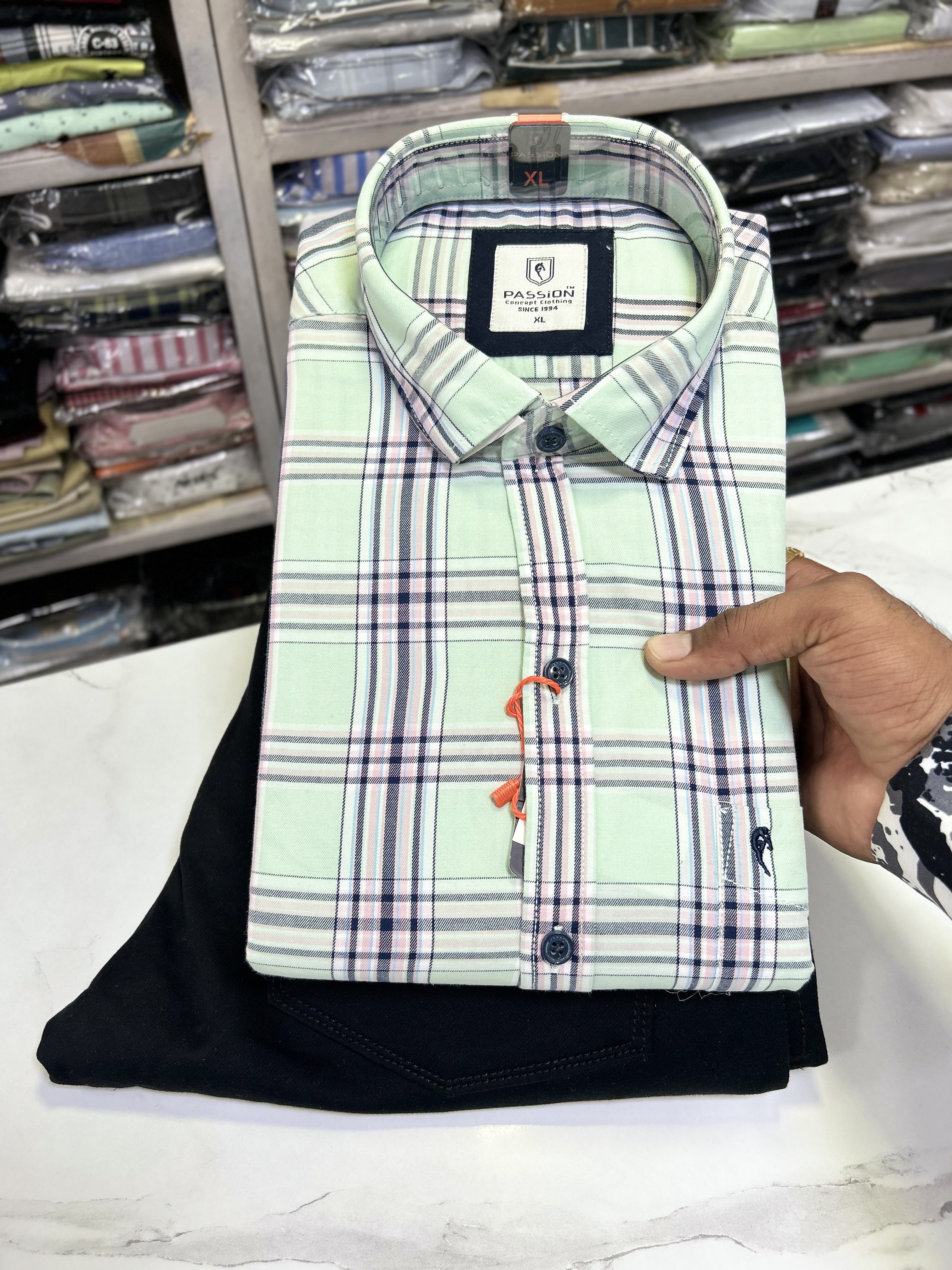 NEW SAI COLLECTION - Men's Casual Checkered Shirt Modern Fit in Pune