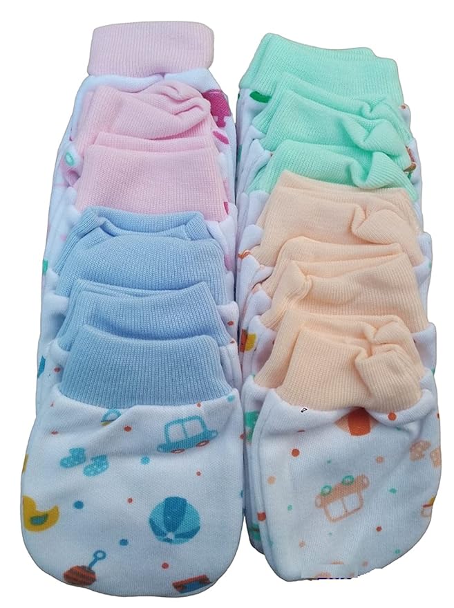 Premium Cotton Newborn Mittens Set Pack of 4
