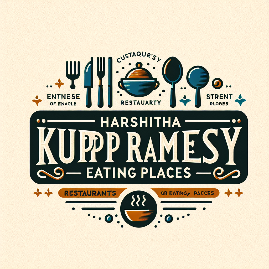 Harshitha Ramesh HARSHITHA KUPPA RAMESH — RESTAURANTS OR EATING PLACES in