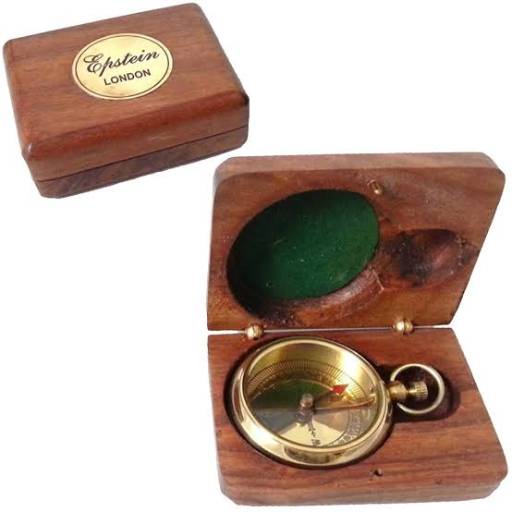 NOBEL HANDICRAFTS - Vintage Brass Pocket Compass in Nagina | Timeless in Bijnor